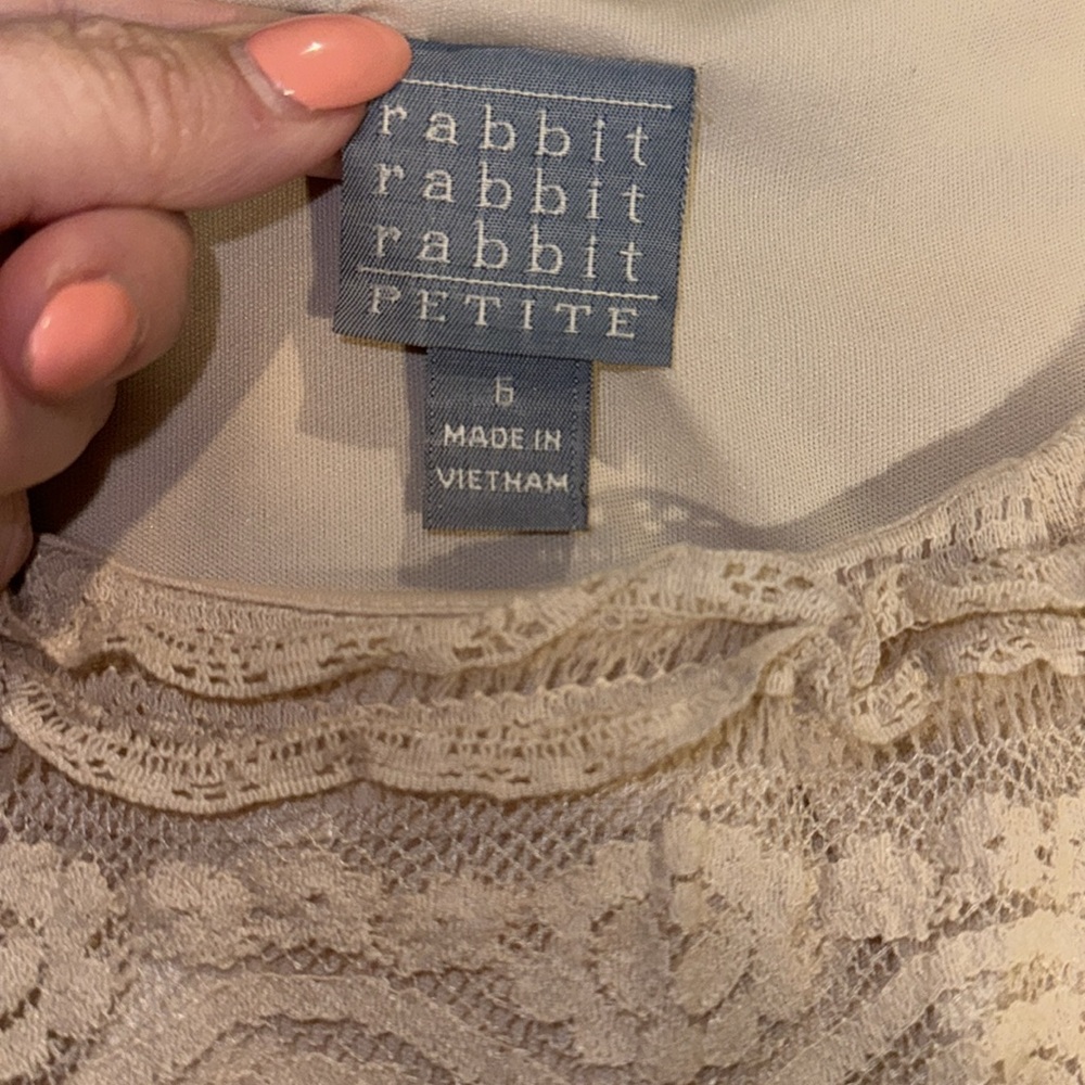 Cream Rabbit Rabbit Rabbit dress in 6P - Picture 6 of 13